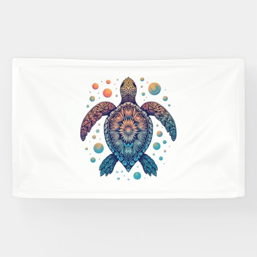 Hawaiian Sea Turtle Krawatte-Dye Hawaii Urlaub Str Banner (Horizontal)