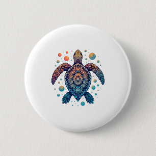 Hawaiian Sea Turtle Krawatte-Dye Hawaii Urlaub Str Button