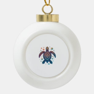 Hawaiian Sea Turtle Krawatte-Dye Hawaii Urlaub Str Keramik Kugel-Ornament