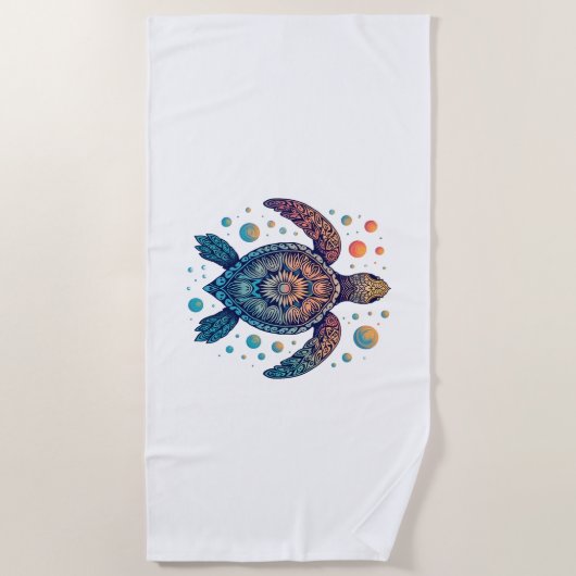 Hawaiian Sea Turtle Krawatte-Dye Hawaii Urlaub Str Strandtuch (Vorderseite)