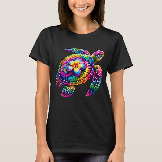 Hawaiian Sea Turtle Krawatte-Dye Hawaii Urlaub Str T-Shirt (Vorderseite)