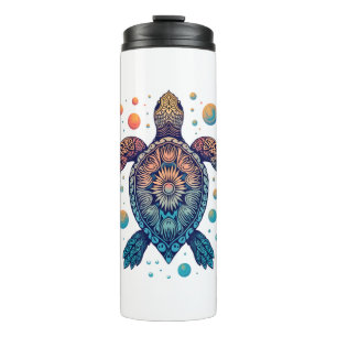 Hawaiian Sea Turtle Krawatte-Dye Hawaii Urlaub Str Thermosbecher