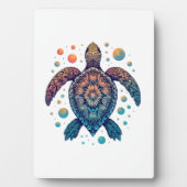 Hawaiian Sea Turtle Tie-Dye Hawaii Vacation Beach  Fotoplatte (Vorderseite)
