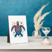 Hawaiian Sea Turtle Tie-Dye Hawaii Vacation Beach  Fotoplatte (Seite)