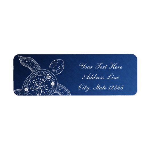 Hawaiian Sea Turtle White auf Blue Beach Wedding (Vorne)