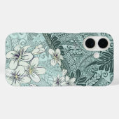 Hawaiian Seafoam Tapa and Plumeria Phone Case (Rückseite (Horizontal))