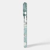 Hawaiian Seafoam Tapa and Plumeria Phone Case (Rückseite / Links)