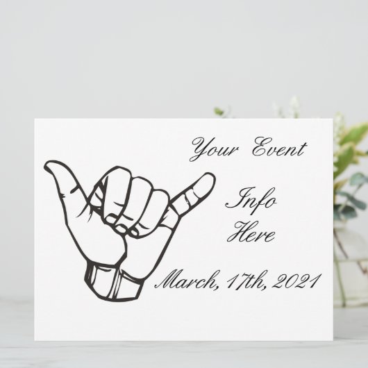 Hawaiian Shaka Brah Wave Thunder_Cove (Stehend Vorderseite)