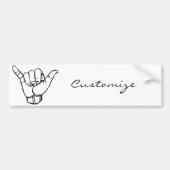 Hawaiian Shaka Brah Wave Thunder_Cove Autoaufkleber (Vorne)