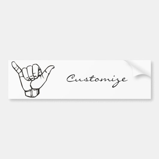 Hawaiian Shaka Brah Wave Thunder_Cove Autoaufkleber (Vorne)