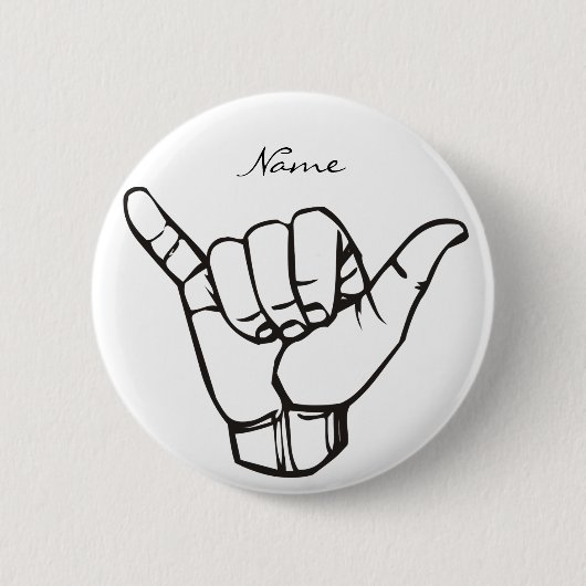 Hawaiian Shaka Brah Wave Thunder_Cove Button (Vorderseite)