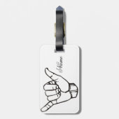 Hawaiian Shaka Brah Wave Thunder_Cove Gepäckanhänger (Rückseite vertikal)