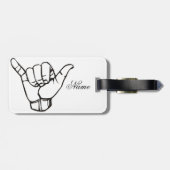 Hawaiian Shaka Brah Wave Thunder_Cove Gepäckanhänger (Rückseite horizontal)