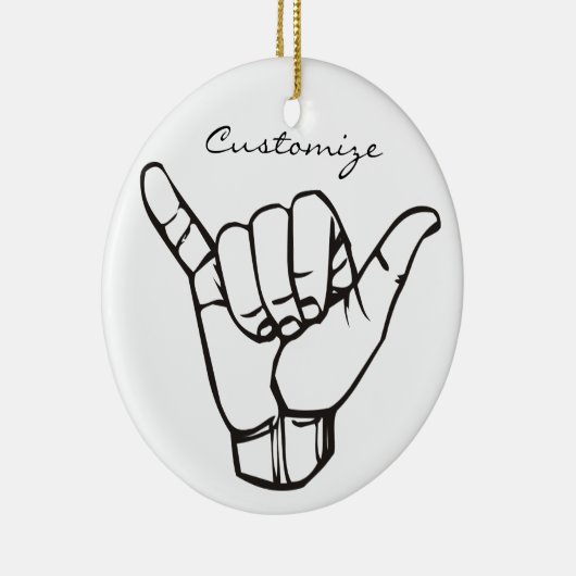 Hawaiian Shaka Brah Wave Thunder_Cove Keramik Ornament (Rechts)