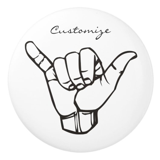 Hawaiian Shaka Brah Wave Thunder_Cove Keramikknauf (Vorderseite)