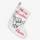 Hawaiian Shaka Brah Wave Thunder_Cove Kleiner Weihnachtsstrumpf (Vorderansicht (hängend))
