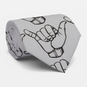 Hawaiian Shaka Brah Wave Thunder_Cove Krawatte (Gerollt)