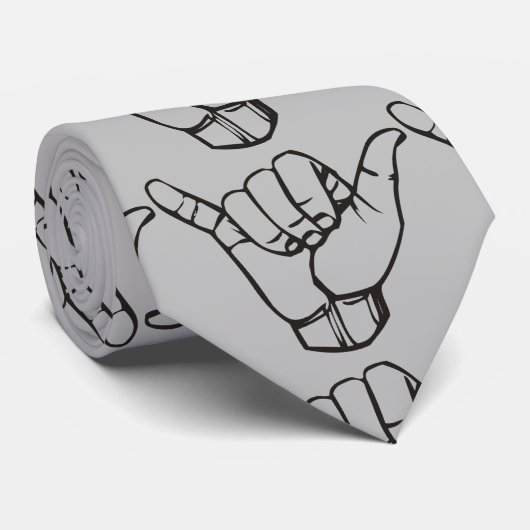 Hawaiian Shaka Brah Wave Thunder_Cove Krawatte (Gerollt)