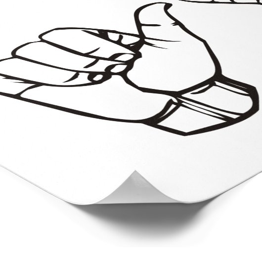 Hawaiian Shaka Brah Wave Thunder_Cove Poster (Ecke)