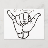 Hawaiian Shaka Brah Wave Thunder_Cove Postkarte (Vorderseite)