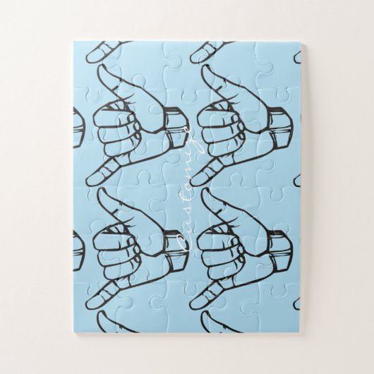 Hawaiian Shaka Brah Wave Thunder_Cove Puzzle (Vertikal)