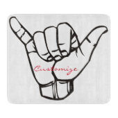 Hawaiian Shaka Brah Wave Thunder_Cove Schneidebrett (Vorderseite)