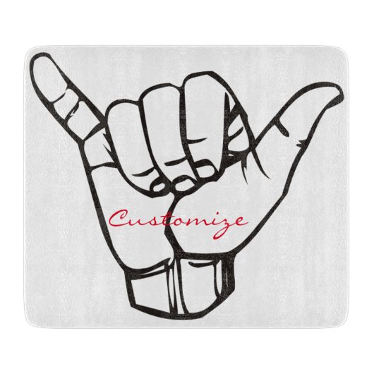 Hawaiian Shaka Brah Wave Thunder_Cove Schneidebrett (Vorderseite)