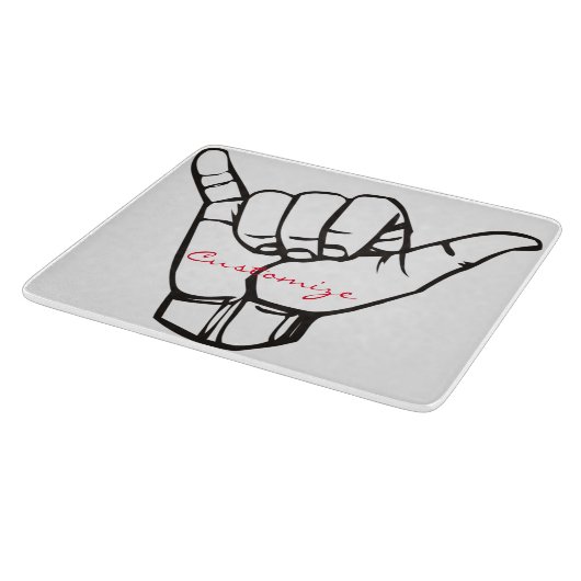 Hawaiian Shaka Brah Wave Thunder_Cove Schneidebrett (Ecke)