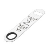 Hawaiian Shaka Brah Wave Thunder_Cove Speed Flaschenöffner (Vorderseite Schrägansicht)