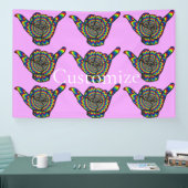 Hawaiian Shaka Psychedelic Thunder_Cove Banner (Messe)