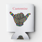 Hawaiian Shaka Psychedelic Thunder_Cove Dosenkühler (Rückseite)