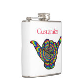 Hawaiian Shaka Psychedelic Thunder_Cove Flachmann (Rechts)