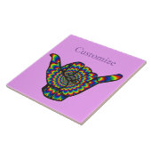 Hawaiian Shaka Psychedelic Thunder_Cove Fliese (Seite)