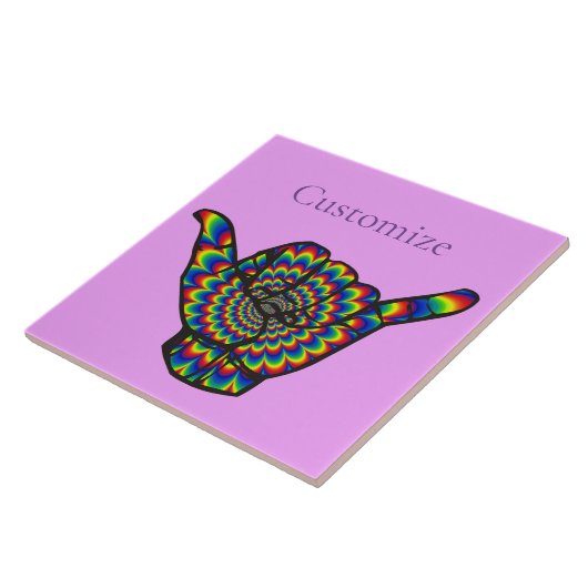 Hawaiian Shaka Psychedelic Thunder_Cove Fliese (Seite)