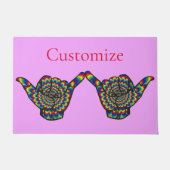 Hawaiian Shaka Psychedelic Thunder_Cove Fußmatte (Vorderseite)