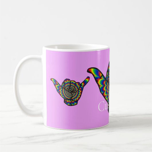 Hawaiian Shaka Psychedelic Thunder_Cove Kaffeetasse (Links)