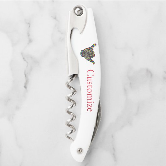 Hawaiian Shaka Psychedelic Thunder_Cove Kellnermesser (Vorderseite)