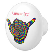 Hawaiian Shaka Psychedelic Thunder_Cove Keramikknauf (Rechts)