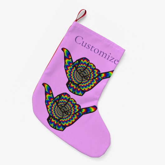 Hawaiian Shaka Psychedelic Thunder_Cove Kleiner Weihnachtsstrumpf (Vorderansicht (hängend))