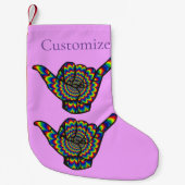 Hawaiian Shaka Psychedelic Thunder_Cove Kleiner Weihnachtsstrumpf (Vorderseite)