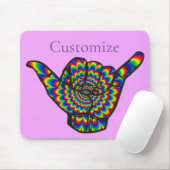 Hawaiian Shaka Psychedelic Thunder_Cove Mousepad (Mit Mouse)