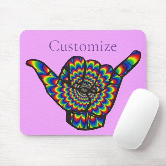 Hawaiian Shaka Psychedelic Thunder_Cove Mousepad (Mit Mouse)