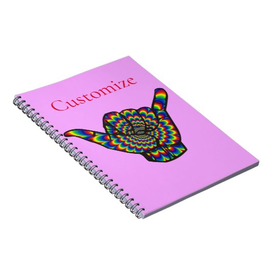 Hawaiian Shaka Psychedelic Thunder_Cove Notizblock (Rechte Seite)