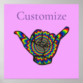 Hawaiian Shaka Psychedelic Thunder_Cove Poster (Vorne)