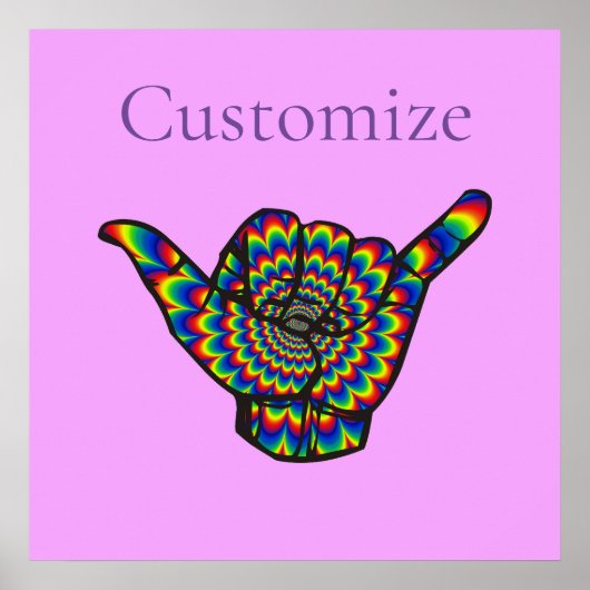 Hawaiian Shaka Psychedelic Thunder_Cove Poster (Vorne)