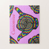 Hawaiian Shaka Psychedelic Thunder_Cove Puzzle (Vertikal)