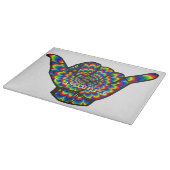 Hawaiian Shaka Psychedelic Thunder_Cove Schneidebrett (Ecke)