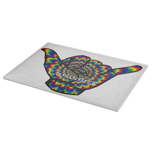 Hawaiian Shaka Psychedelic Thunder_Cove Schneidebrett (Ecke)