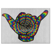 Hawaiian Shaka Psychedelic Thunder_Cove Schneidebrett (Vorderseite)