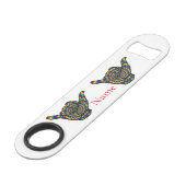 Hawaiian Shaka Psychedelic Thunder_Cove Speed Flaschenöffner (Rückseite Schrägansicht)